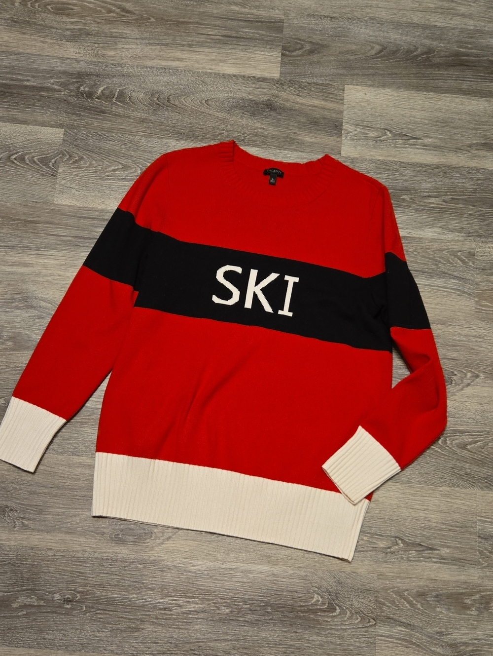 Talbots Preppy Ski Swrater Sz Large